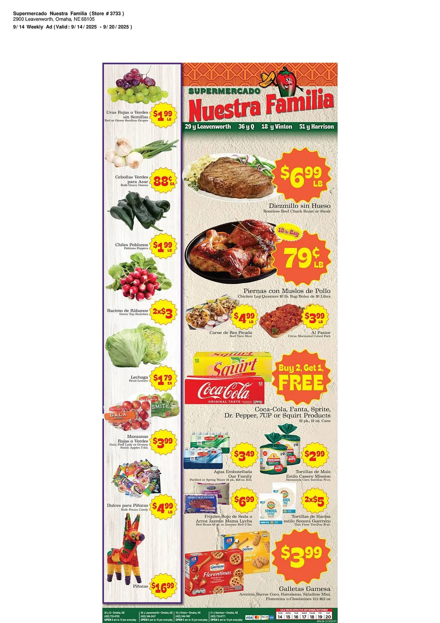 Weekly ad Supermercado Nuestra Familia weekly ad from September 14 to September 20 2025 - Page 1