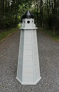 Woodworking Plans for a 5 ft. Treated Lumber Lawn Lighthouse. DIY printed instruction guide includes photos at every step. Detailed 43-page woodworking guide with pictures.