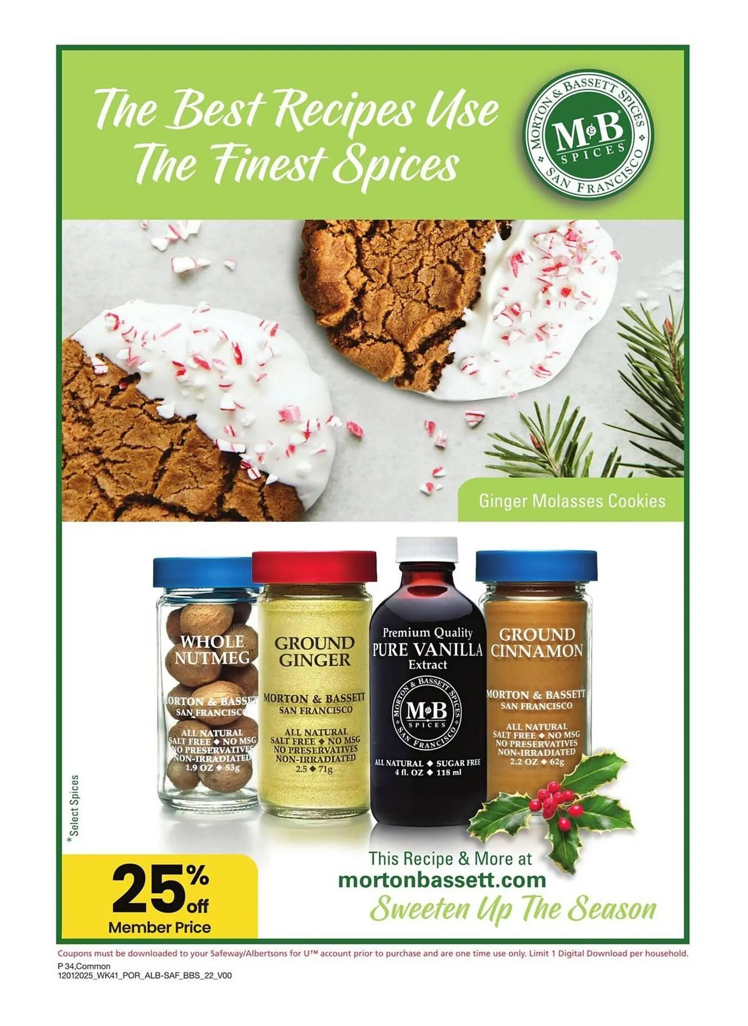 Weekly promotion Albertsons weekly ad spanning from December 1 to January 4 2026 - Page 22 for Catalogue 365