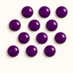 Mini Purple Enamel Button Magnets (Pack of 12 pieces)