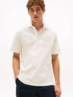 Classic Fit Embroidered Logo Rugby Polo