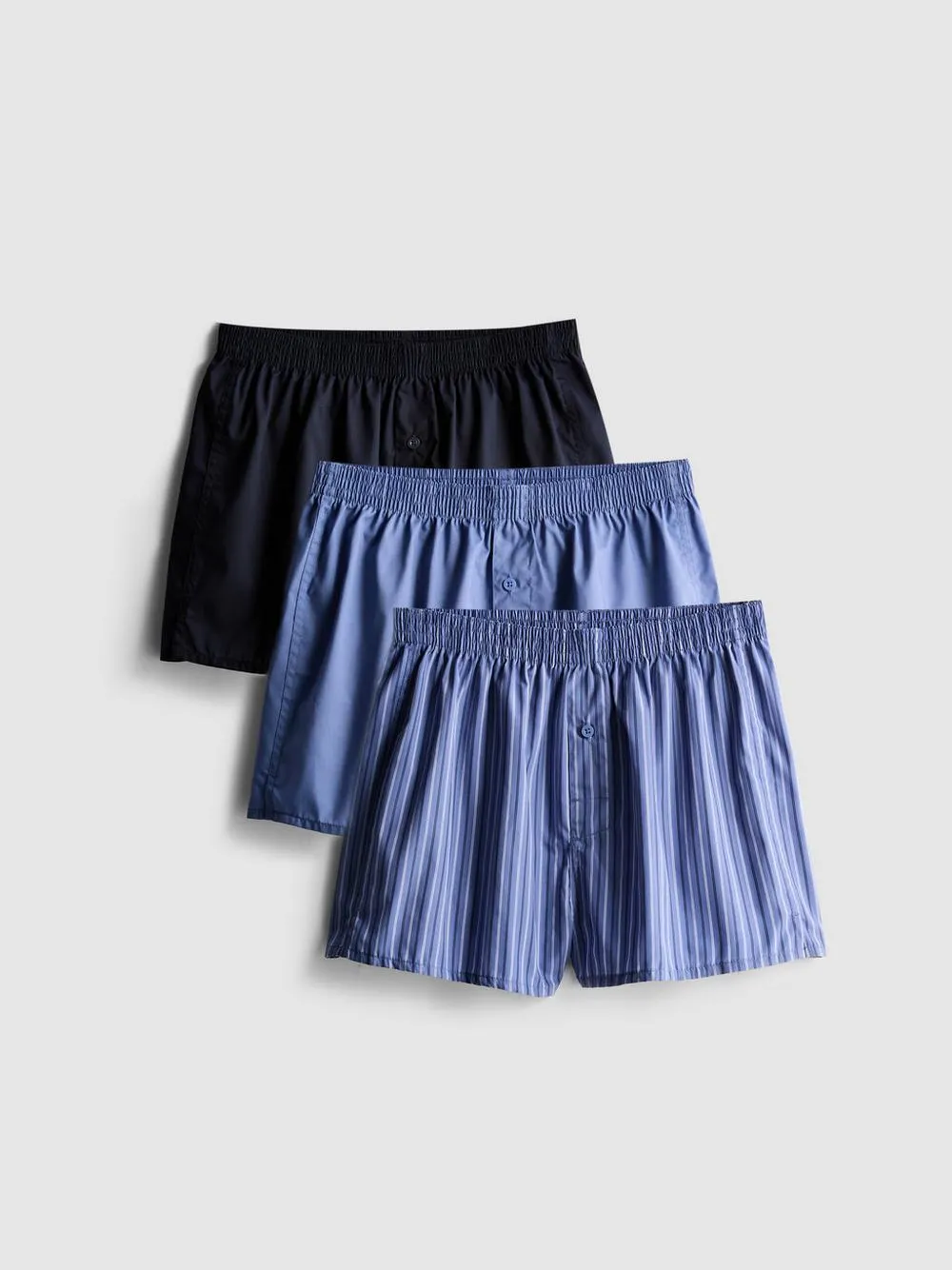 3pk Button-Fly Boxer Shorts