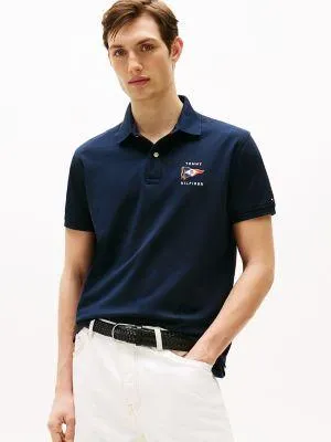 Regular Fit Nautical Flag Polo