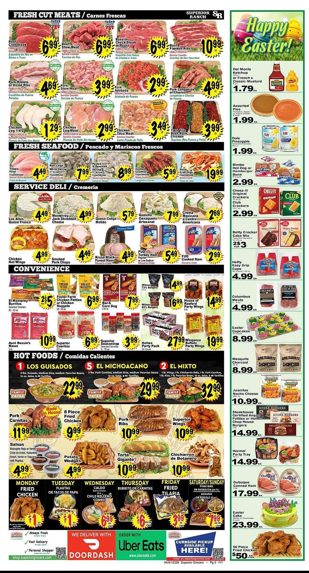 Weekly promotion Superior Grocers weekly ad spanning from April 1 to April 7 2026 - Page 3 for Catalogue 365