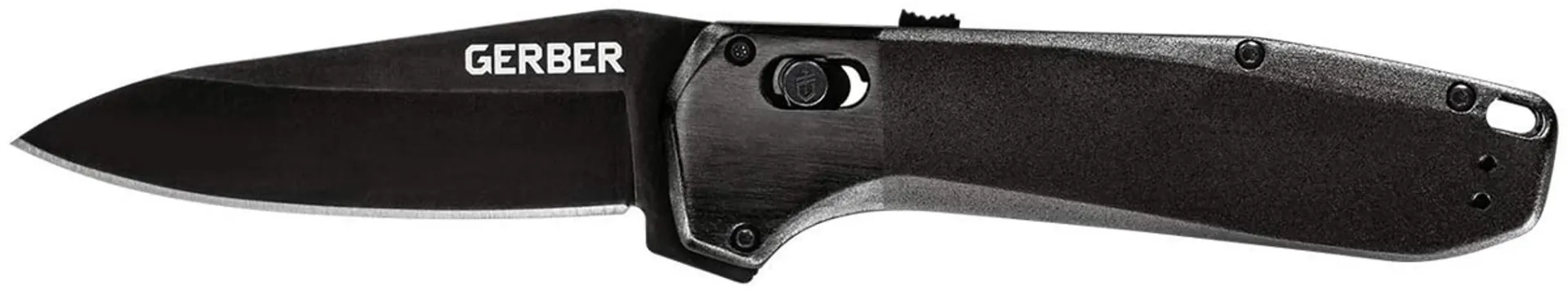 Gerber Highbrow Plain Edge Drop Point Folding Knife- Black