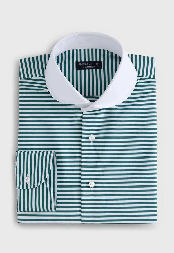 Horizontal Stripe Dress Shirt