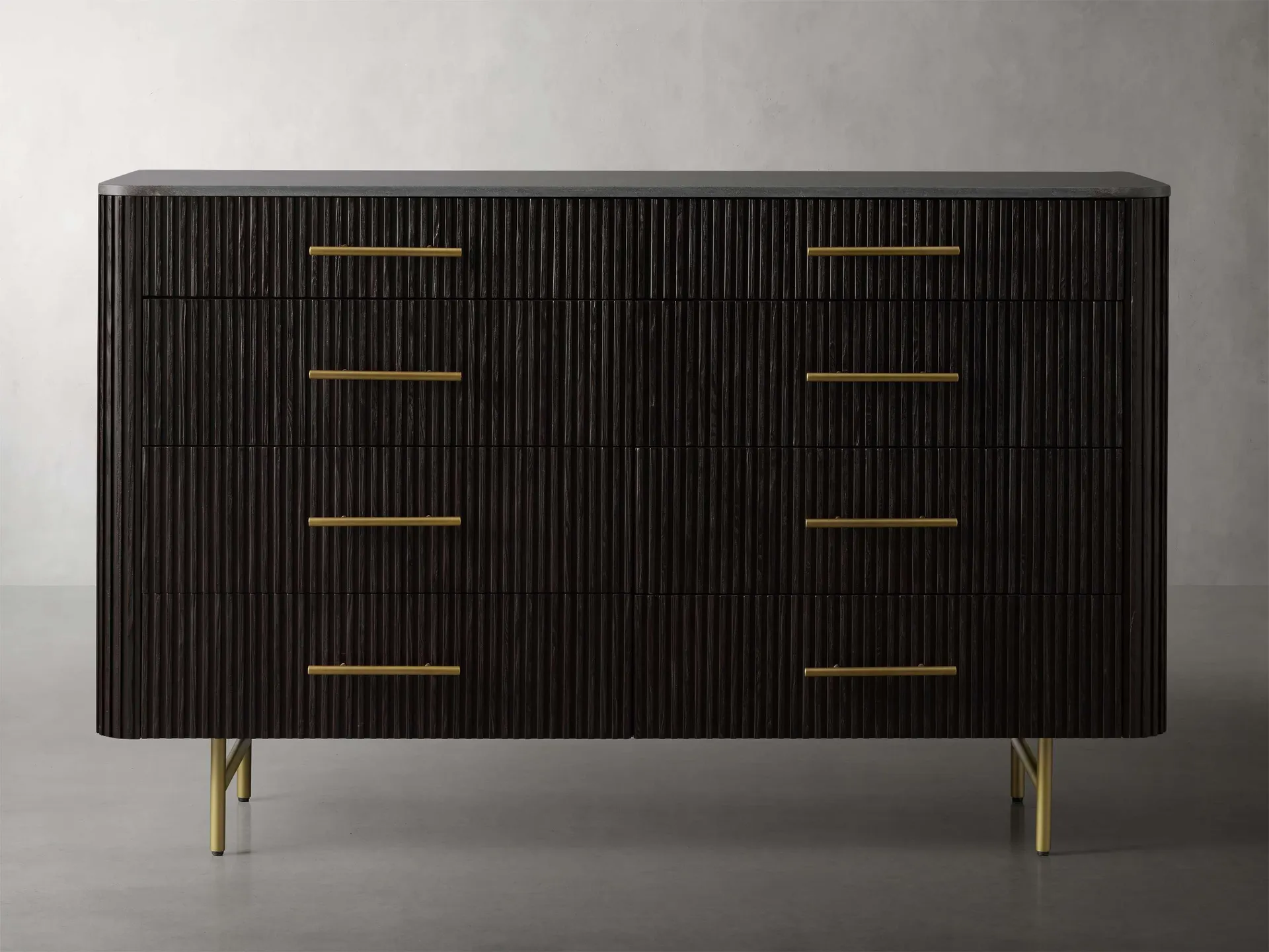 Finnley Eight-Drawer Dresser in Ebony