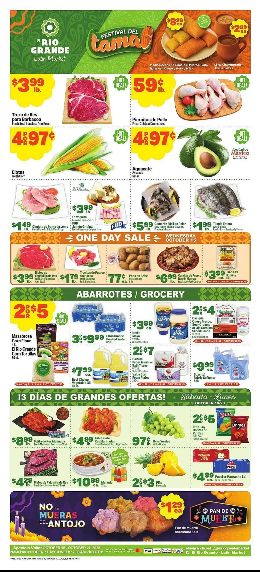 Weekly ad El Rio Grande weekly ad from October 15 to October 21 2025 - Page 1