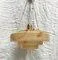 Flat Glass Pendant Light, 1940s