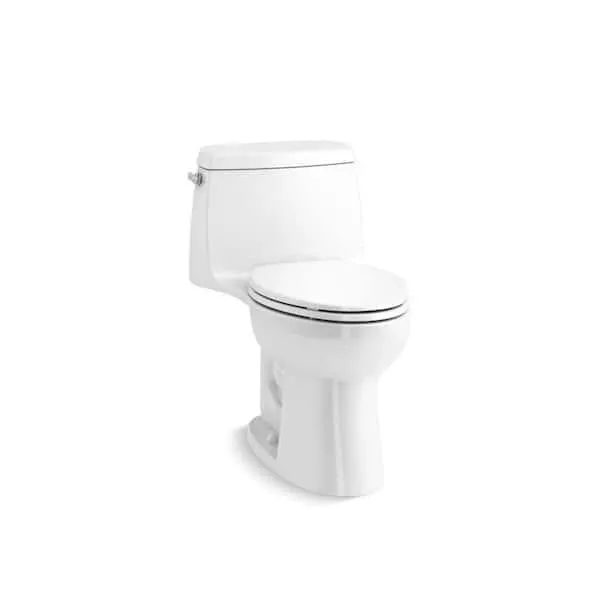 Santa Rosa 12 in. Rough In 1-Piece 1.28 GPF Single Flush Elongated Toilet in White Seat Not Included