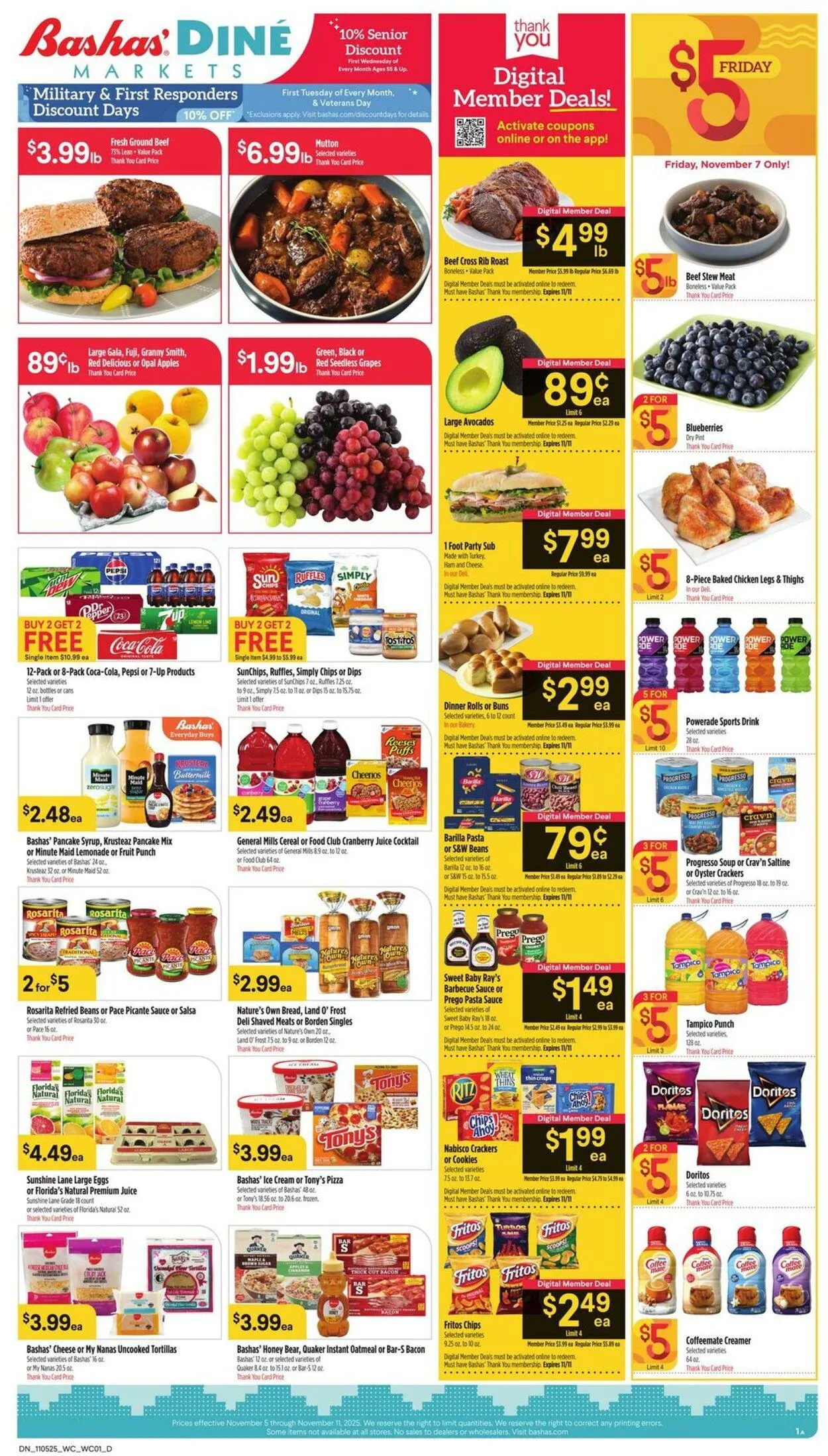 Weekly ad Bashas Current weekly ad from November 5 to November 11 2025 - Page 1