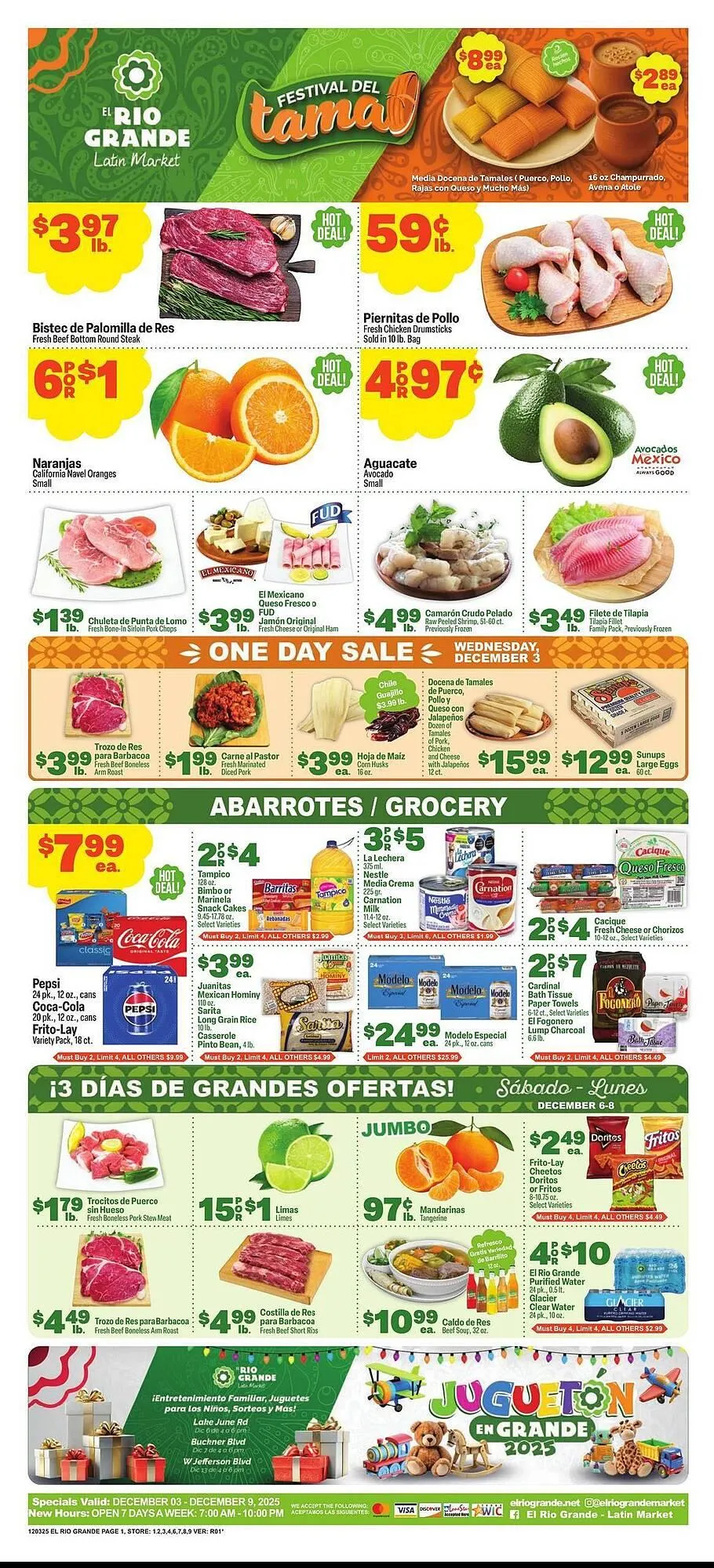 Weekly ad El Rio Grande weekly ad from December 3 to December 9 2025 - Page 1
