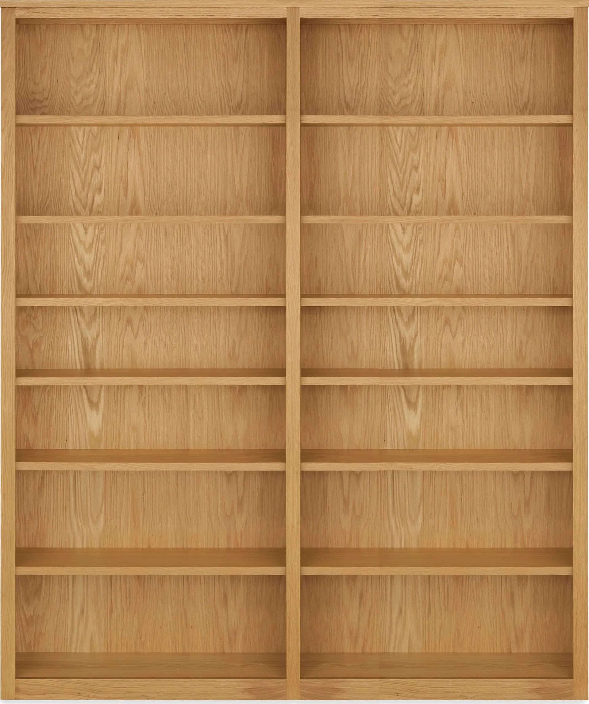 Woodwind 63w 12d 86h Bookcase in White Oak