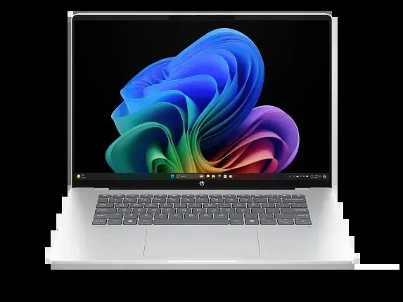 HP OmniBook 5 Next Gen AI 16, Windows 11 Home, 16", Qualcomm® Snapdragon®, 16GB RAM, 256GB SSD, 2K, Glacier silver