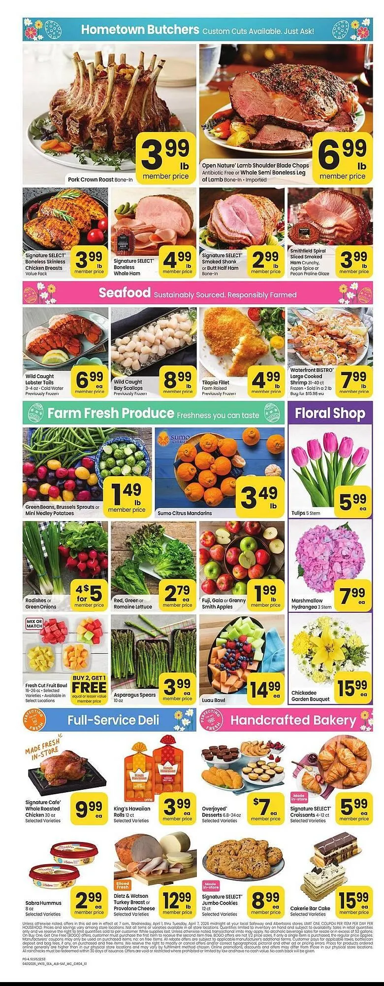 Weekly promotion Safeway weekly ad spanning from April 1 to April 7 2026 - Page 5 for Catalogue 365