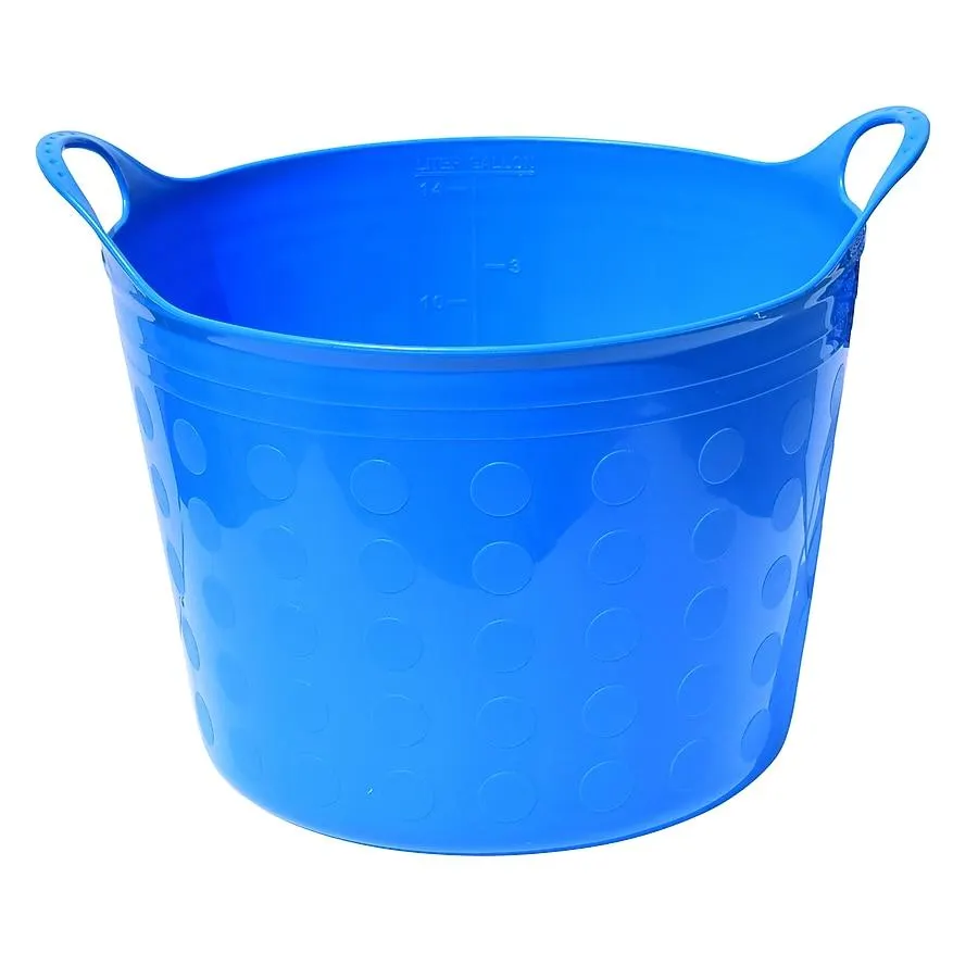 Tuff Stuff Products Flex Tubs ( 22.00-in W x 16.5-in H x 22.00-in D ) Sky Blue whit dot patterns Polyethylene Stackable Tub
