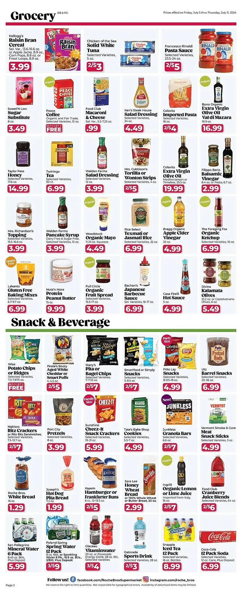 Weekly ad Roche Bros Weekly Ad from July 5 to July 11 2024 - Page 2