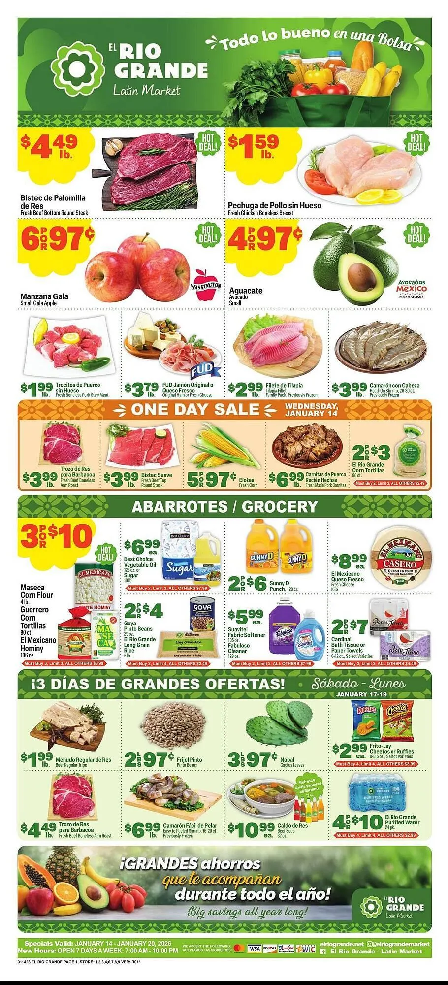 Weekly ad El Rio Grande weekly ad from January 14 to January 20 2026 - Page 1