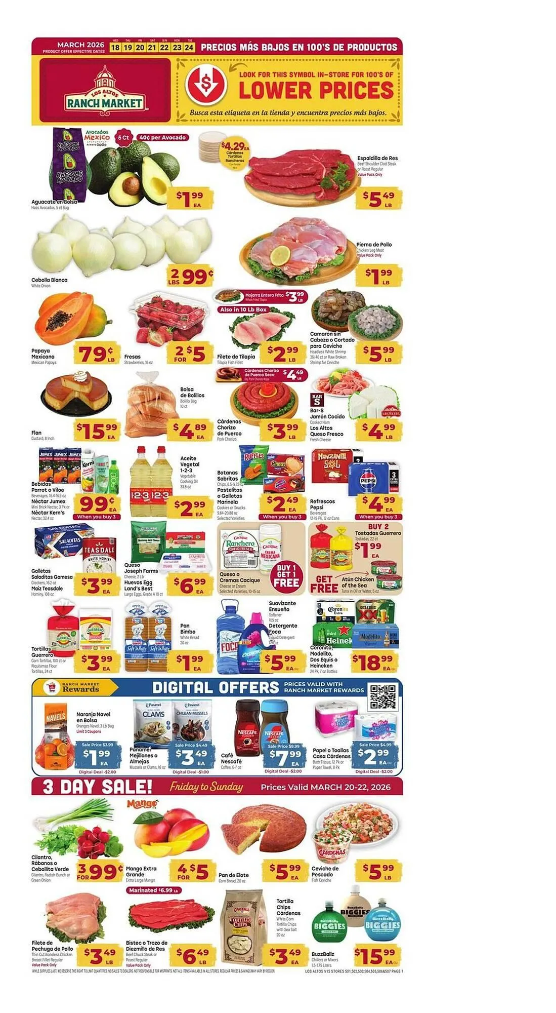 Weekly ad Los Altos Ranch Market weekly ad from March 18 to March 24 2026 - Page 1