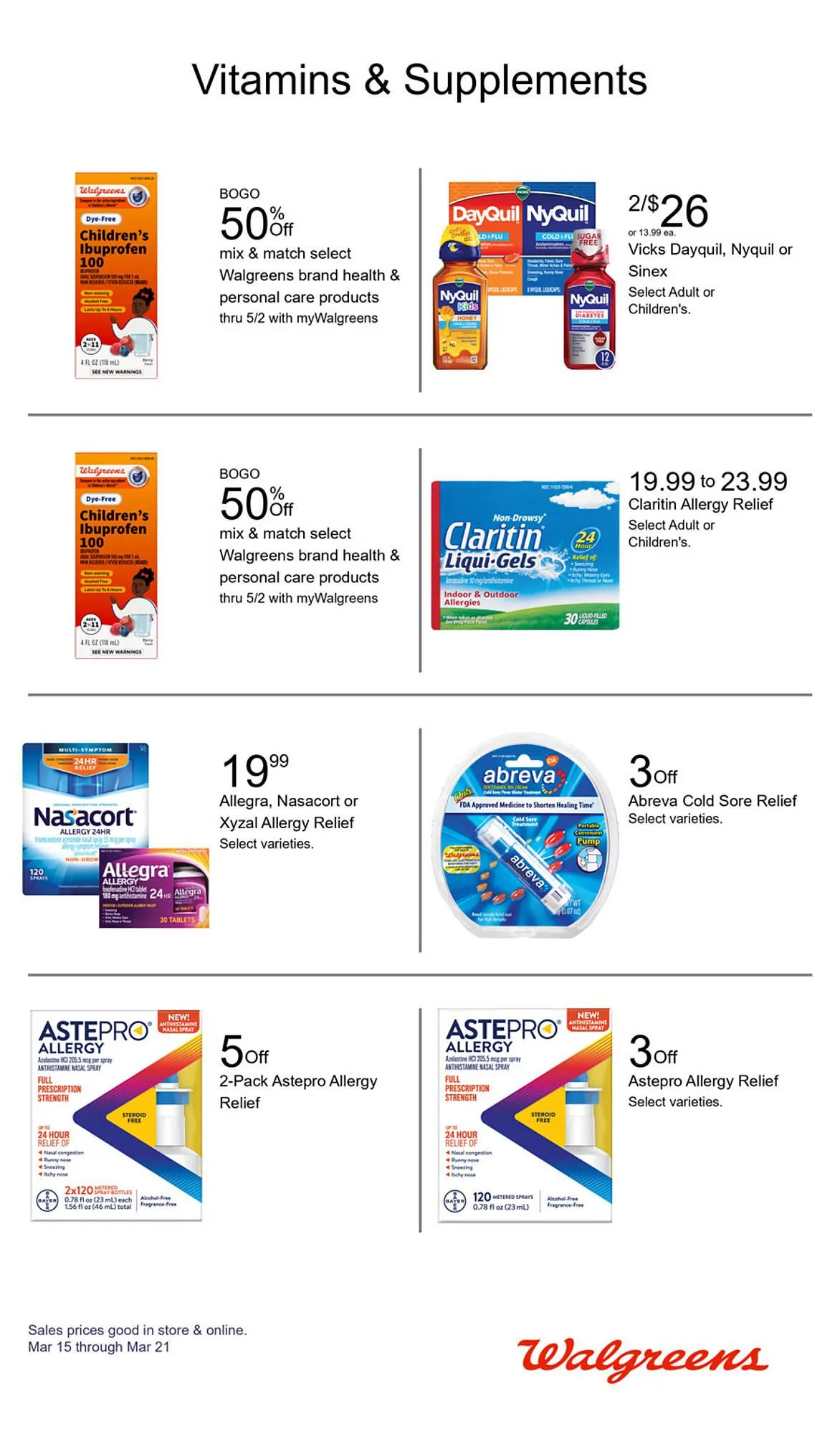 Weekly promotion Walgreens weekly ad spanning from March 15 to March 21 2026 - Page 11 for Catalogue 365