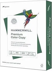 Hammermill Printer Paper, Premium Color 32 Lb Copy Paper, 8.5 x 11 - 1 Ream (500 Sheets) - 100 Bright, Made in the USA, 102630