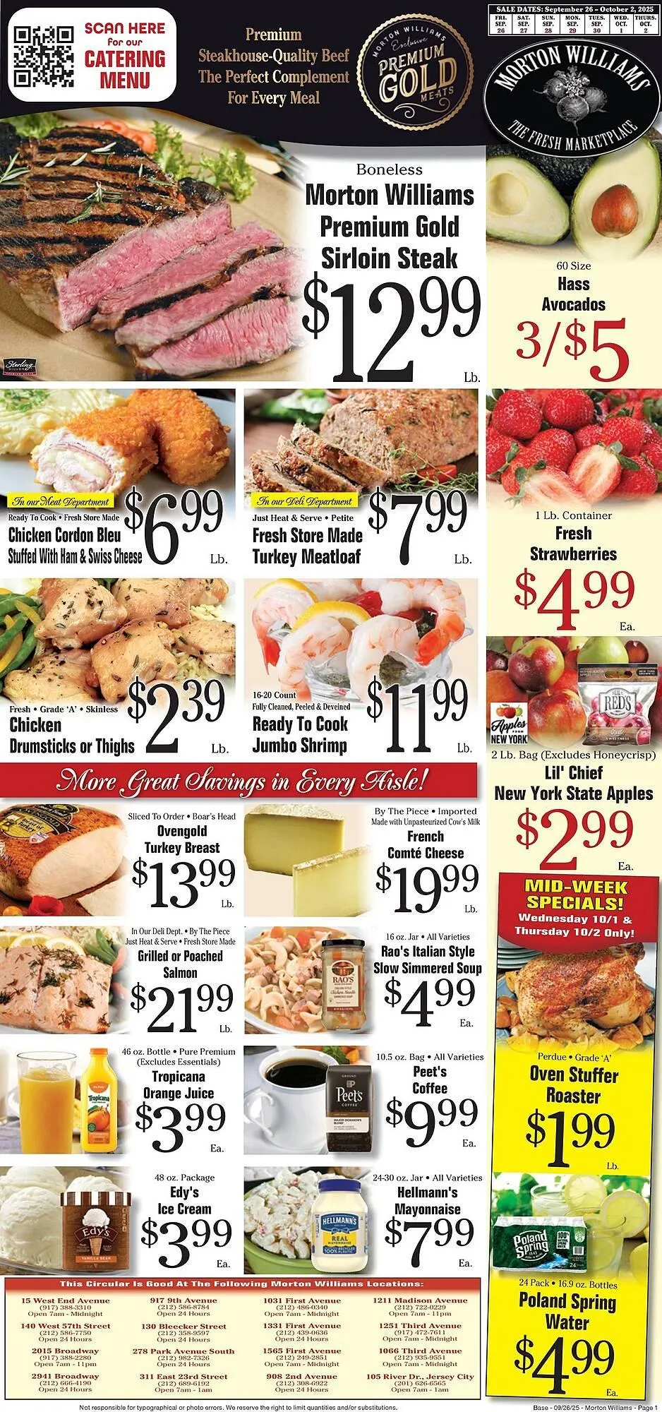 Weekly ad Morton Williams weekly ad from September 25 to October 2 2025 - Page 1