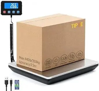 Digital Shipping Postal Scale 0.5 oz High Accuracy! 440lb Commercial Weight Scale for Package, Small Business, Mail, Warehouse, Home, Battery & Charging Cable Included