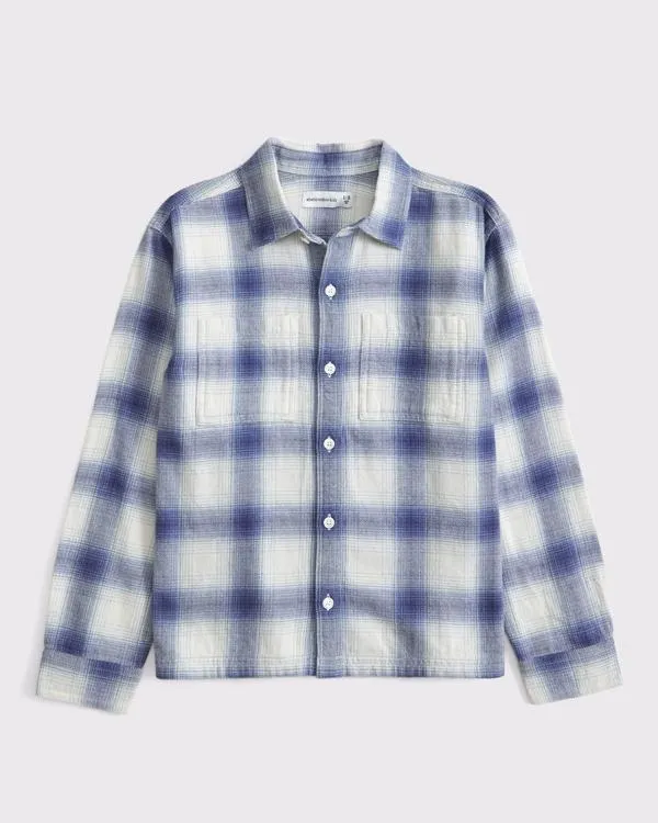 long-sleeve slub flannel