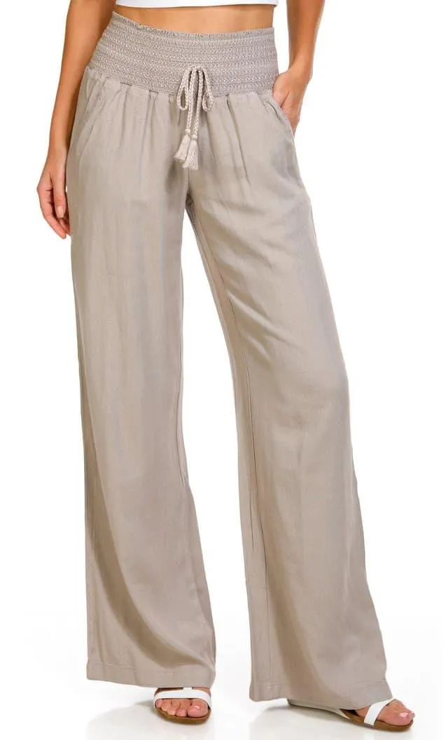 Rewash Juniors Solid Smocked Pants