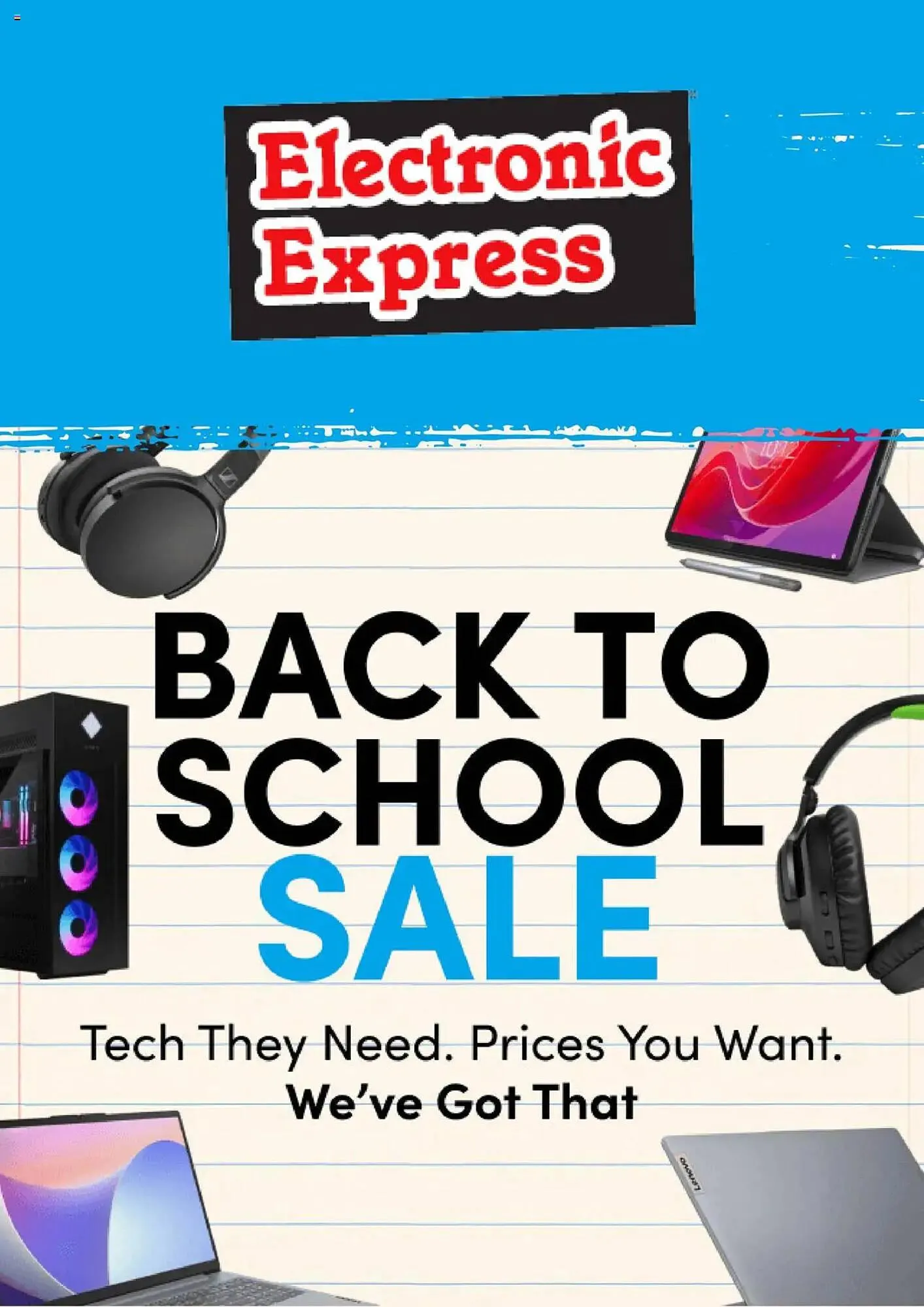 Weekly ad Electronic Express Weekly Ad from August 4 to August 12 2025 - Page 1