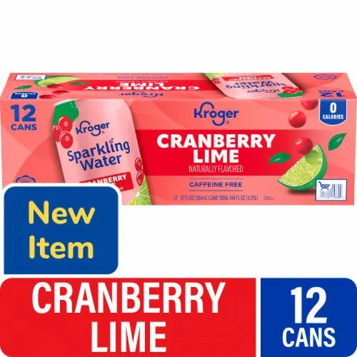Kroger® Caffeine Free Cranberry Lime Sparkling Water