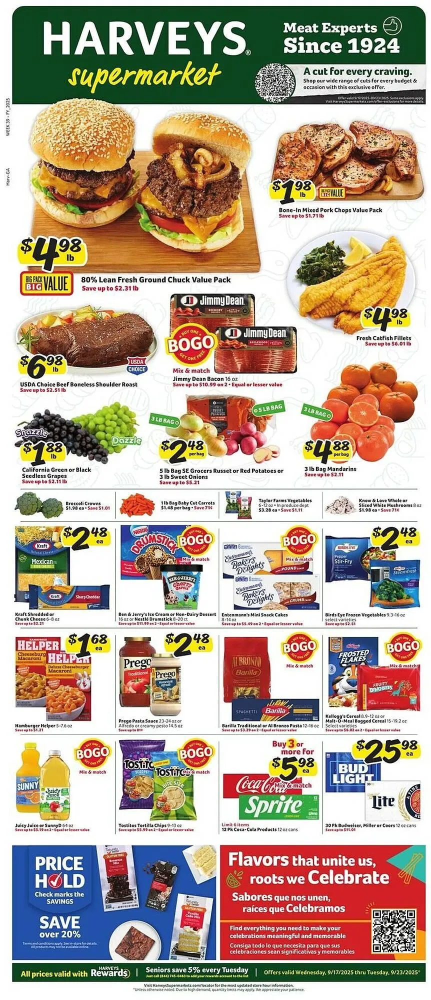 Weekly ad Harveys Supermarkets weekly ad from September 17 to September 23 2025 - Page 1