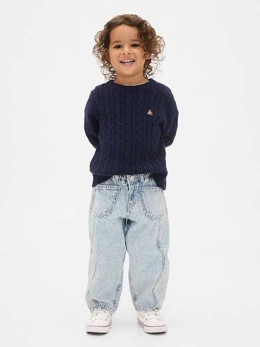 Baby & Toddler Denim Stripe Horseshoe Jeans