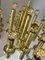 Brass Chandelier by Gaetano Sciolari for Staff