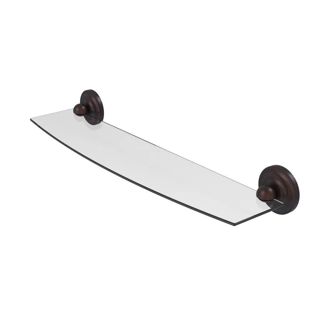 Allied Brass Prestige Que New 24" Venetian Bronze Glass Bathroom Shelf
