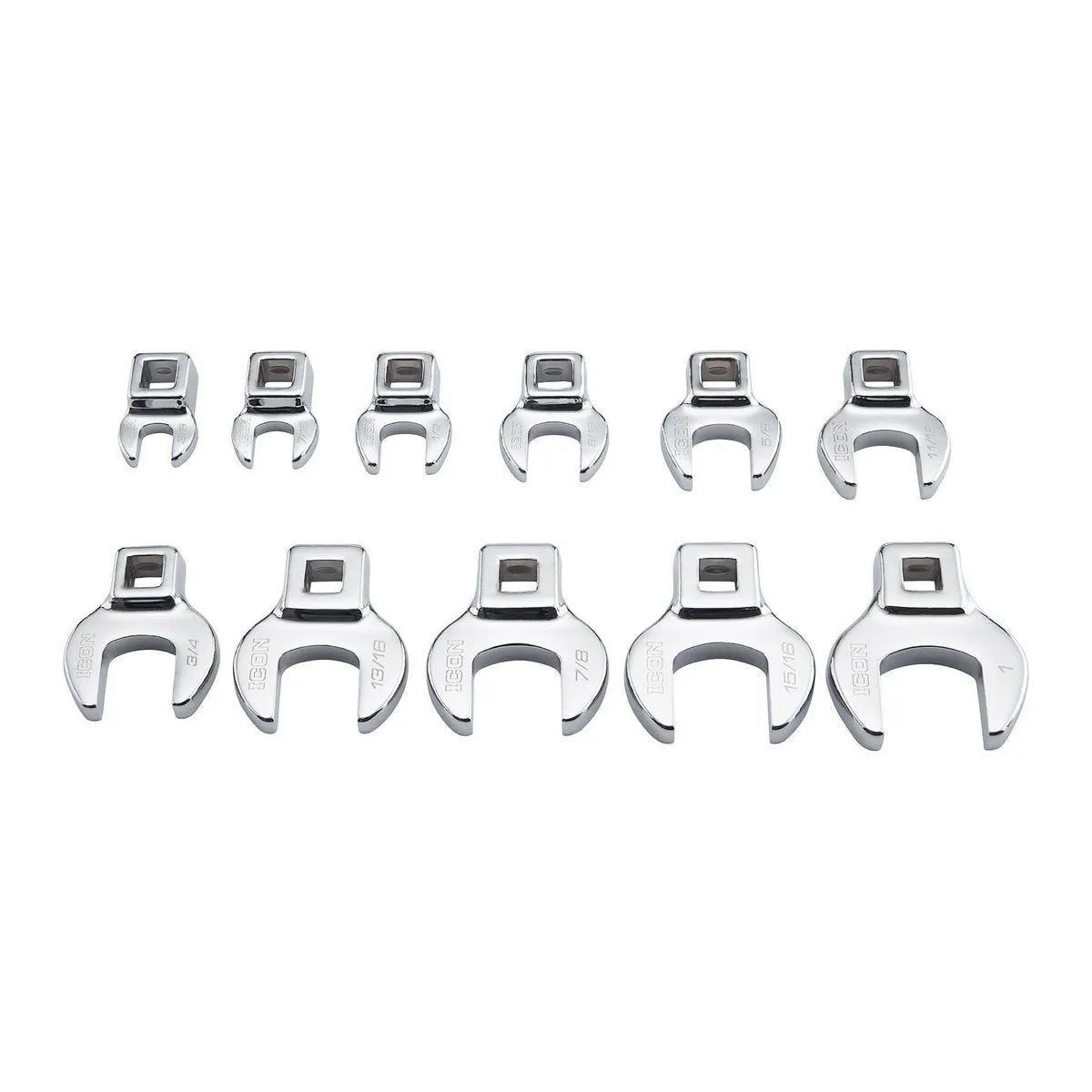 3/8 in. Drive SAE Professional Crowfoot Wrench Set, 11-Piece
