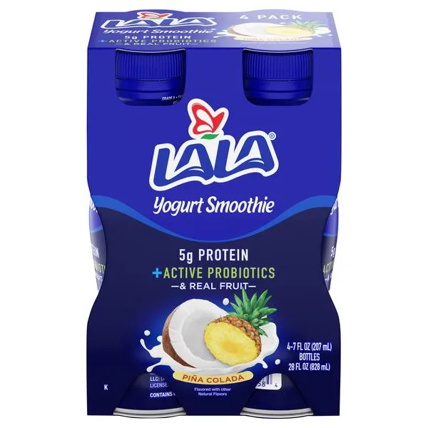 LALA Yogurt Smoothie, Pina Colada, 4 Pack