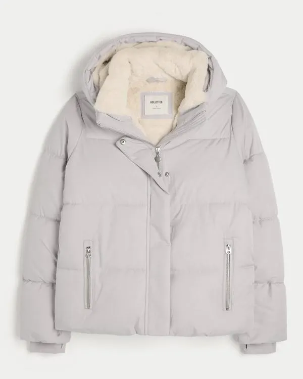 Faux Fur-Lined All-Weather Puffer Jacket