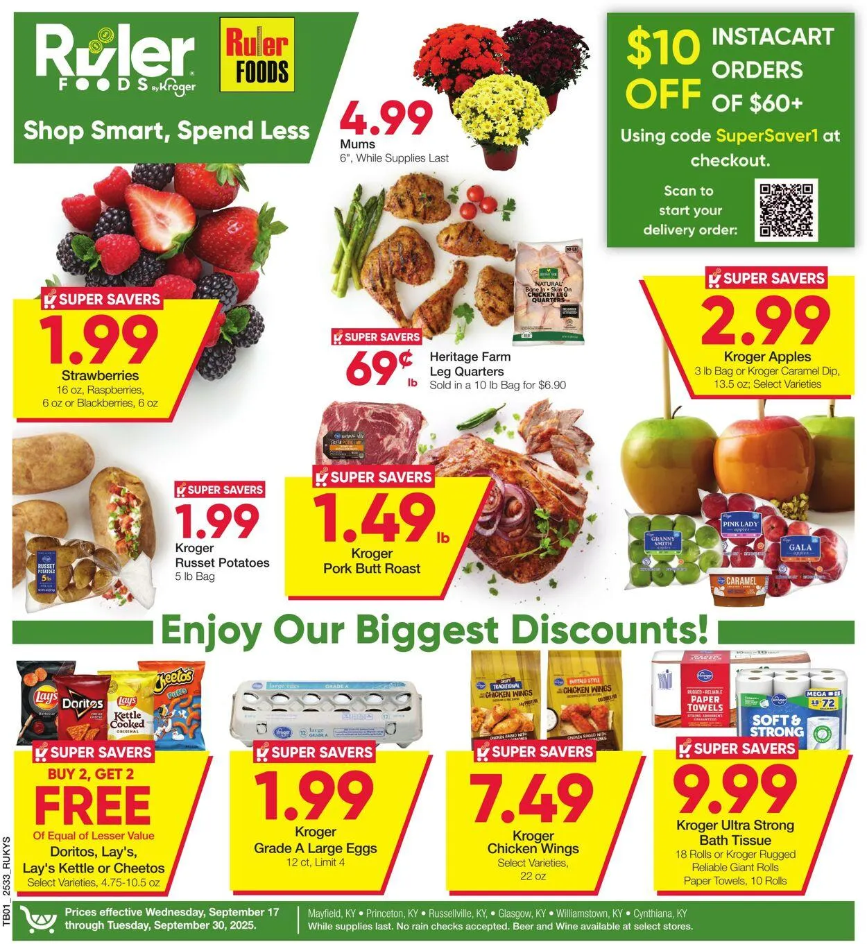 Weekly ad Ruler Foods Current weekly ad from September 17 to September 30 2025 - Page 1