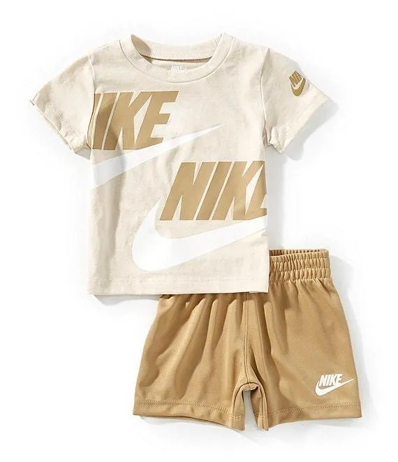 Baby Boys Short Sleeve Split Futura T-Shirt & Solid Shorts Set