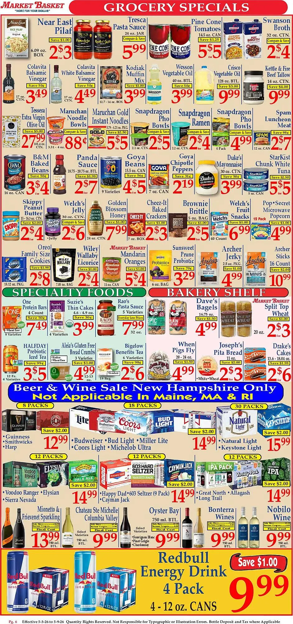 Weekly promotion Market Basket weekly ad spanning from May 3 to May 9 2026 - Page 6 for Catalogue 365