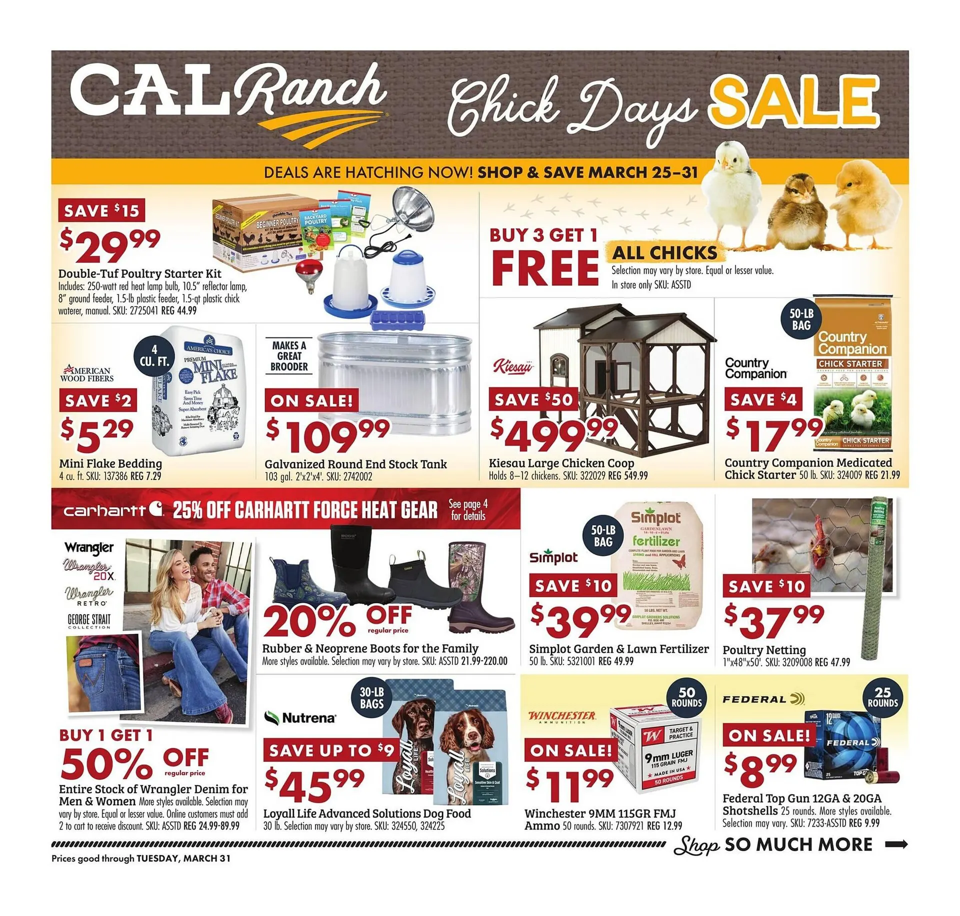 Weekly ad C A L Ranch Stores weekly ad from March 25 to March 31 2026 - Page 1