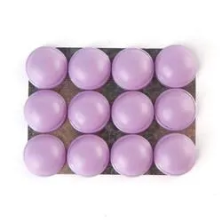 1" Lavender Round Metal Mini Button Magnets (Pack of 12 pieces)