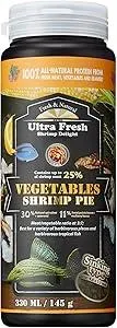 Ultra Fresh Algae Wafers Pleco Food, Spirulina & Algae, Sword Prawns, Balanced Diet, Color Enhancing, All Natural Ingredients, for Algae Eaters, Bottom Feeders, Vegetables Shrimp Pie, 5.11oz