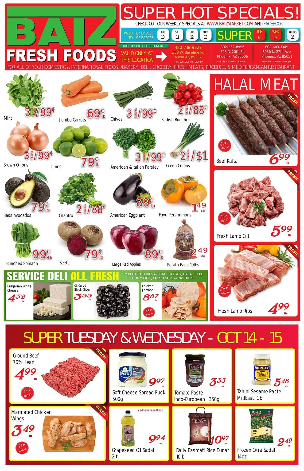 Weekly ad Baiz Market Place weekly ad from October 10 to October 16 2025 - Page 1