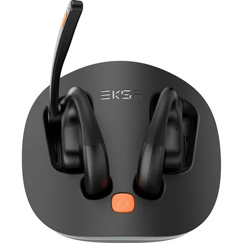 EKSAtelecom S30 AI-Powered Open-Ear True Wireless Headset, Black - Open Box