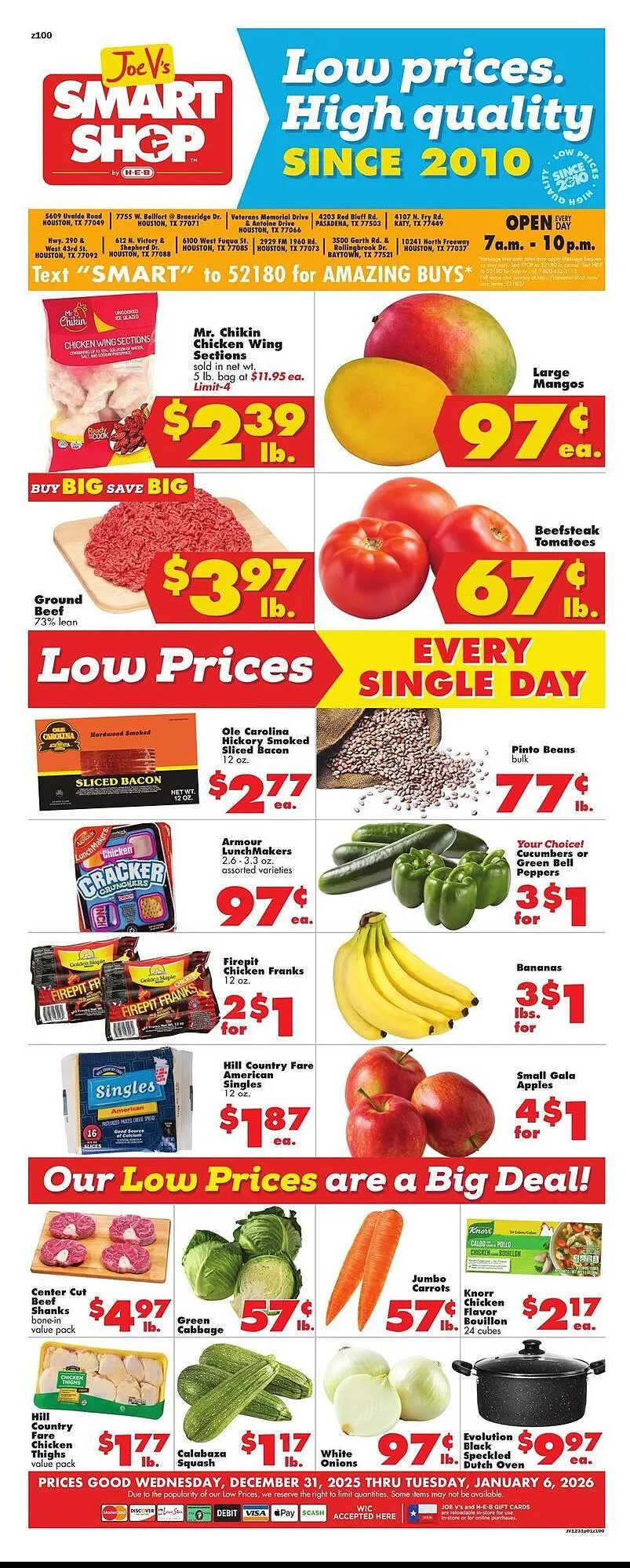 Weekly ad Joe V's Smart Shop weekly ad from December 31 to January 6 2026 - Page 1