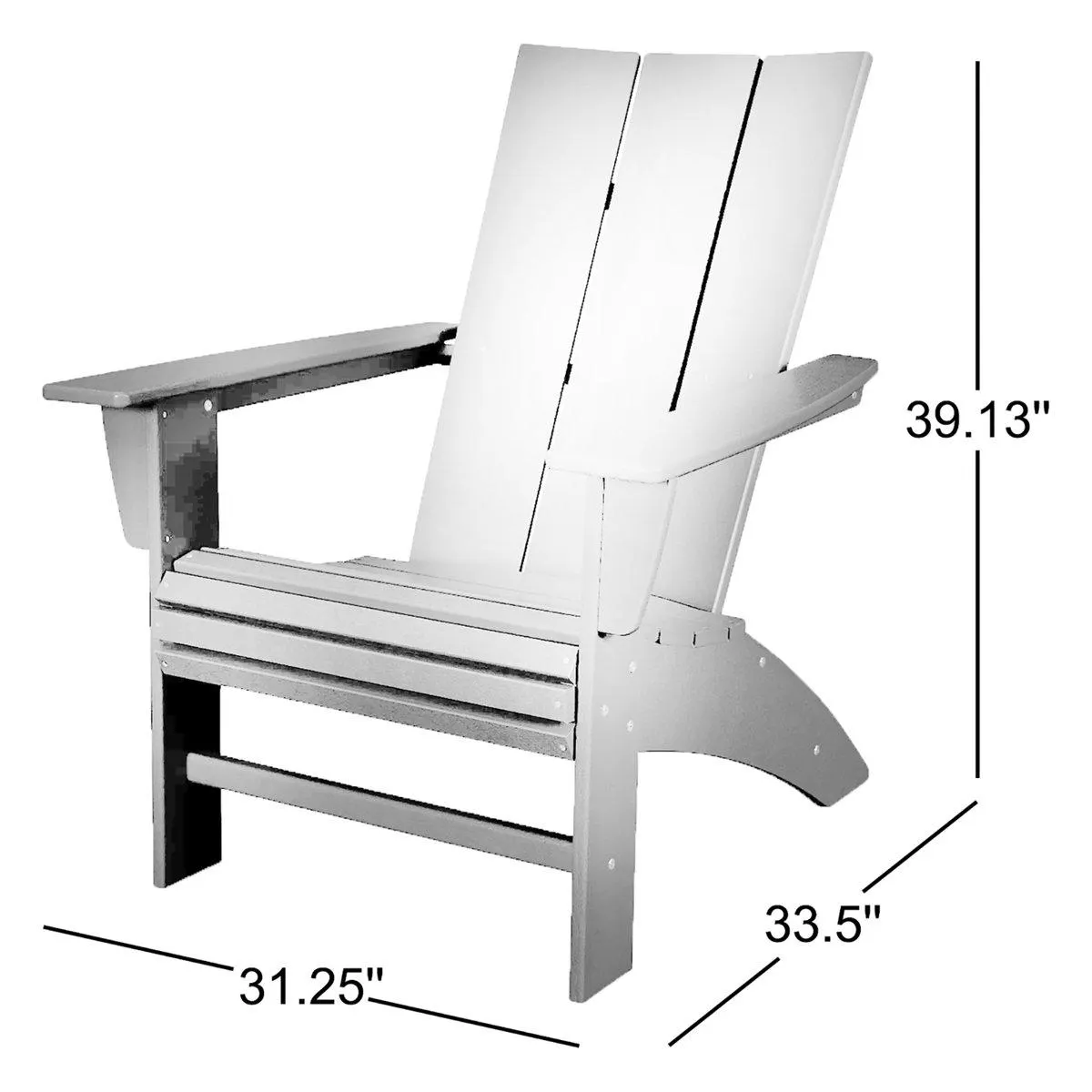 POLYWOOD Modern Curveback Adirondack Chair