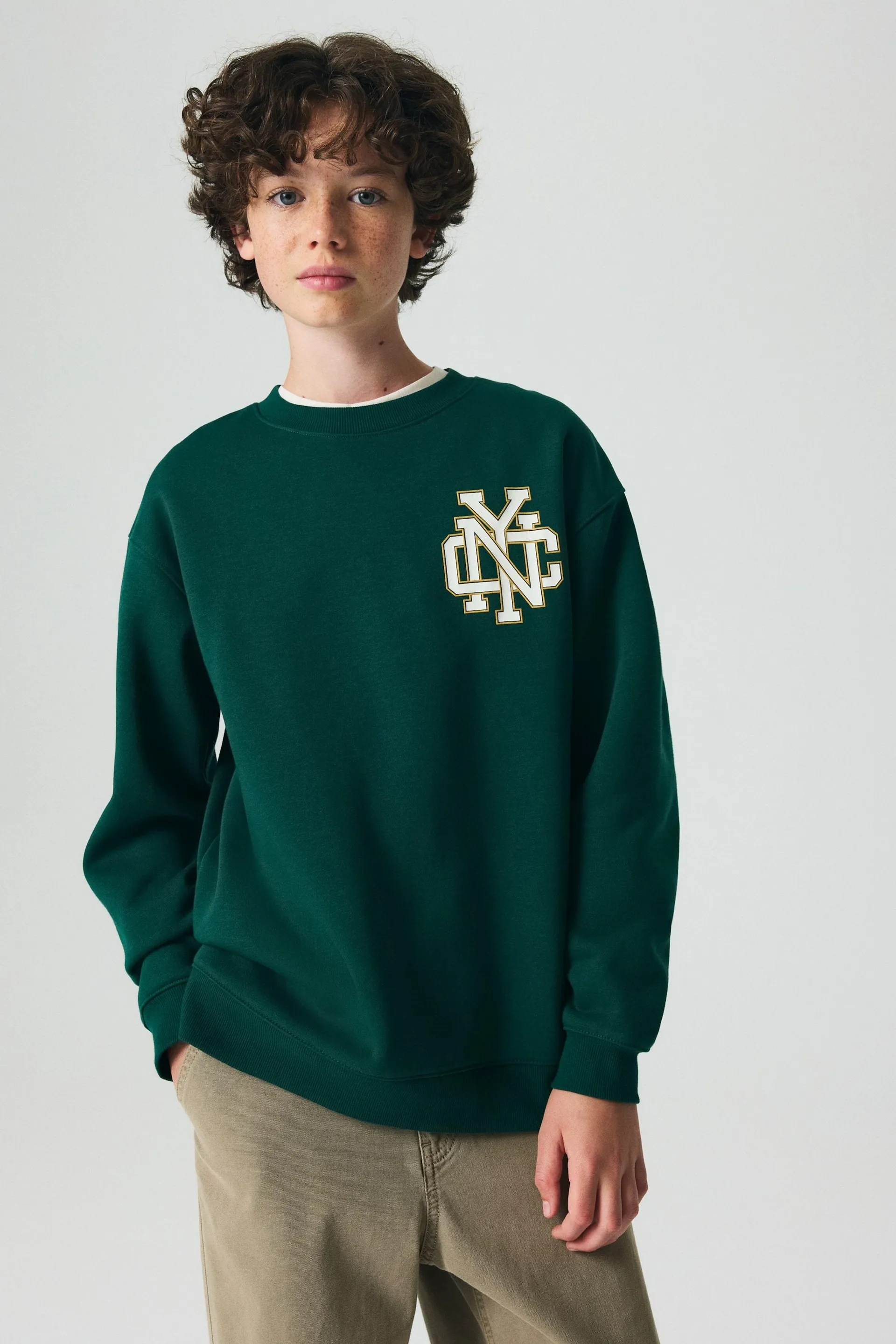 Sweatshirt with Printed Motif