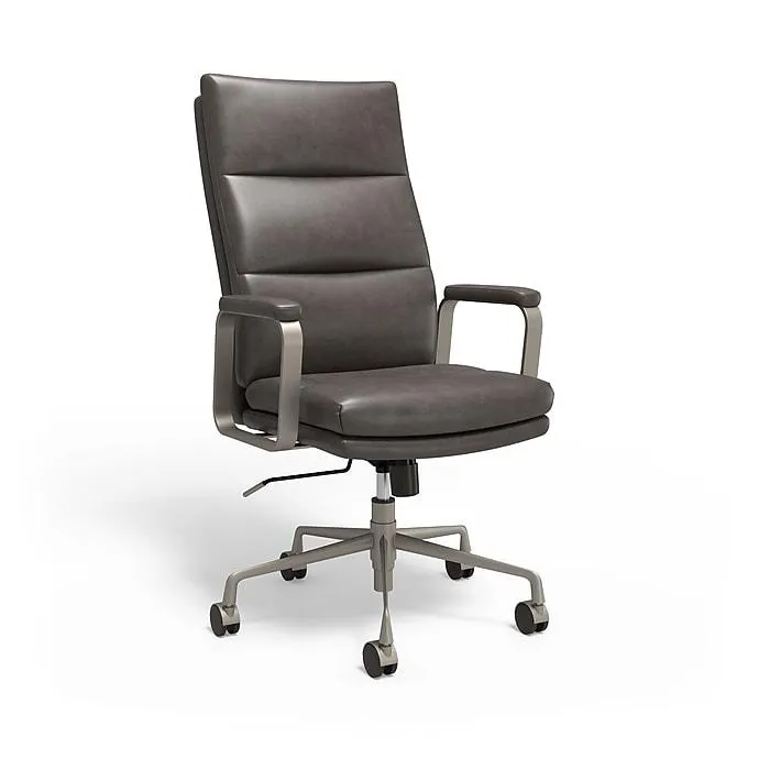 Staples® Shelton Ergonomic Leather Swivel Manager Chair,
